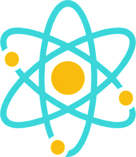 Atomic symbol.
In-Game asset.  2d.  High contrast.  No shadows