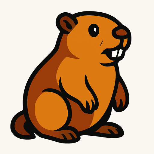 Marmot.
In-Game asset.  2d.  High contrast.  No shadows