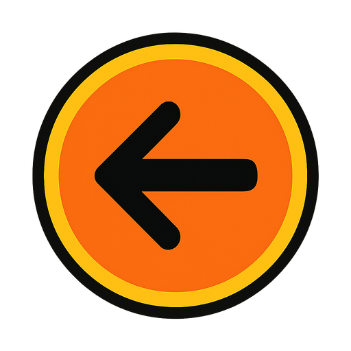 Back button.
In-Game asset.  2d.  High contrast.  No shadows