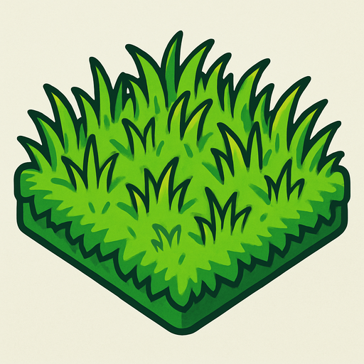 grass square.
In-Game asset.  2d.  High contrast.  No shadows