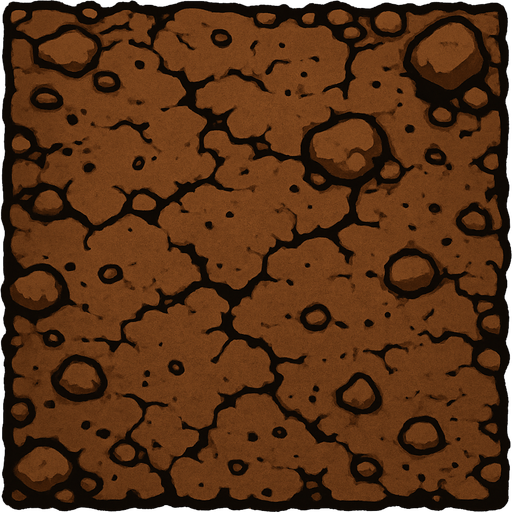 soil bird's eye view.
In-Game asset.  2d.  High contrast.  No shadows