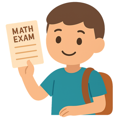 The students who does do math exam. No background. Transparent background. Blank background. No shadows. 2d. In-Game asset. flat