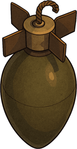 fat bullet bomb top view