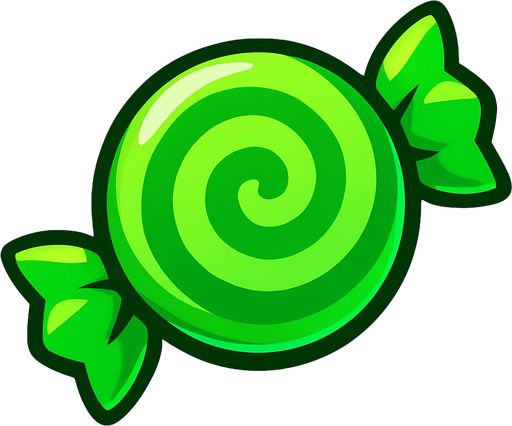 candy green.
In-Game asset.  2d.  High contrast.  No shadows
