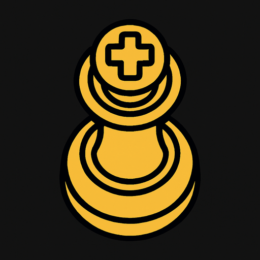 Chess king view from above.
In-Game asset.  2d.  High contrast.  No shadows