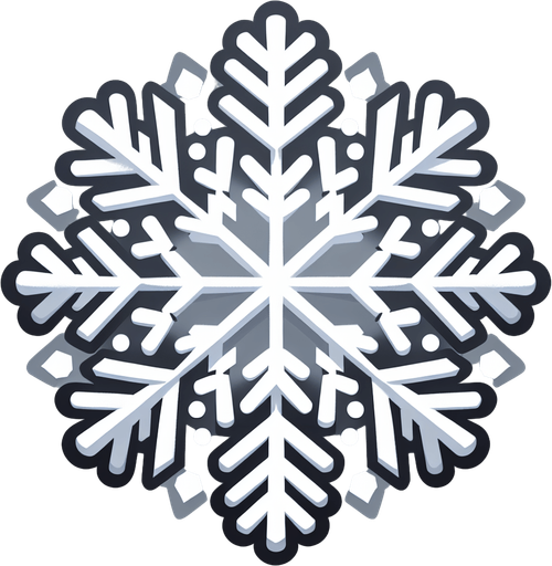 Snow flake. simple. white. Blank background. High contrast. No shadows. Single Game Texture. In-Game asset. 2d. Single Game Texture. In-Game asset. 2d. Blank background. High contrast. No shadows.