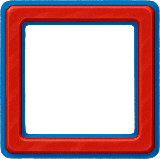 Cuadro rojo con azul para seleccionar algo.
In-Game asset.  No shadows