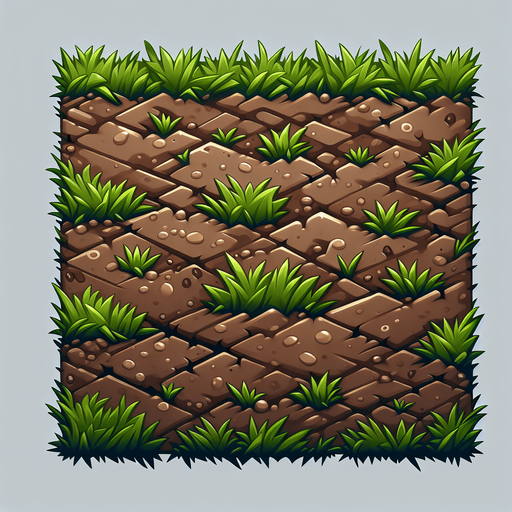 mud with grass field ground.
Single Game Texture. In-Game asset. 2d. Blank background. High contrast. No shadows.