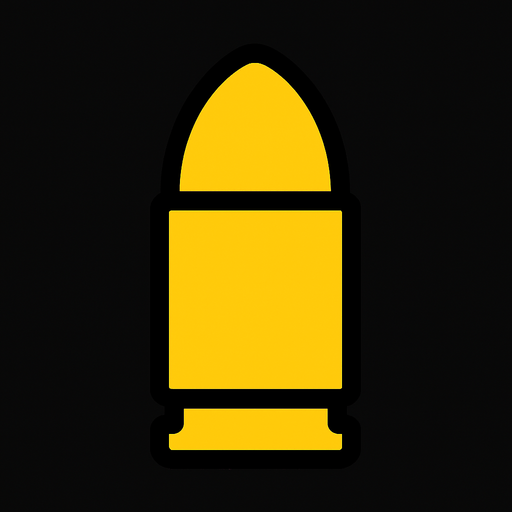 yellow bullet icon.
In-Game asset.  2d.  High contrast.  No shadows