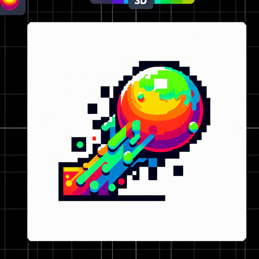 slime ball being launched downwards.
Single Game Texture. In-Game asset. 2d. Blank background. High contrast. No shadows. Pixelated.