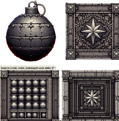 Warcraft 3 art of a bomb..
Single Game Texture. In-Game asset. 2d. Blank background. High contrast. No shadows.