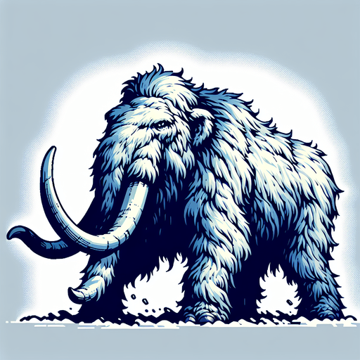 A animated image of a mommoth.
Single Game Texture. In-Game asset. 2d. Blank background. High contrast. No shadows.