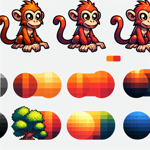 create a monkey.
Single Game Texture.  In-Game asset.  2d.  Blank background.  High contrast.  No shadows