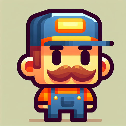 Single 2D Mario Character. In-Game asset. 2d. Blank background.