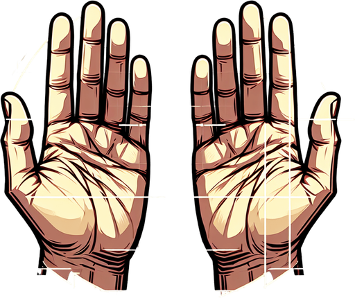 two white palms facing forward no background.
Single Game Texture. In-Game asset. 2d. Blank background. High contrast. No shadows. HD Color