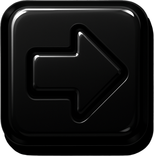 plastic, realistic,shiny, black, only one arrow-shaped buttons.
In-Game asset.  2d.  High contrast.  No shadows