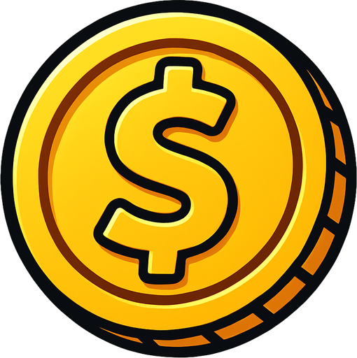 Coin.
In-Game asset.  2d.  High contrast.  No shadows