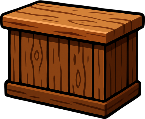wood counter.
In-Game asset.  2d.  High contrast.  No shadows