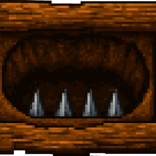 instead of grass add a whole with spikes at the bottom of it, keep it in 16 bit style