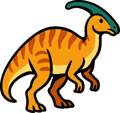 Parasaur.
In-Game asset.  2d.  High contrast.  No shadows