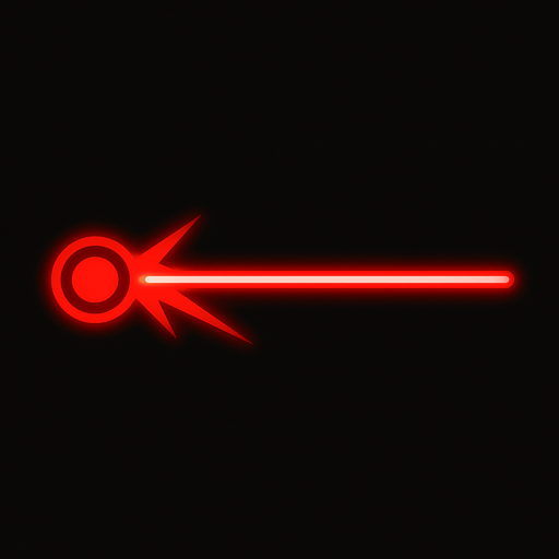 Laser only.
In-Game asset.  2d.  High contrast.  No shadows