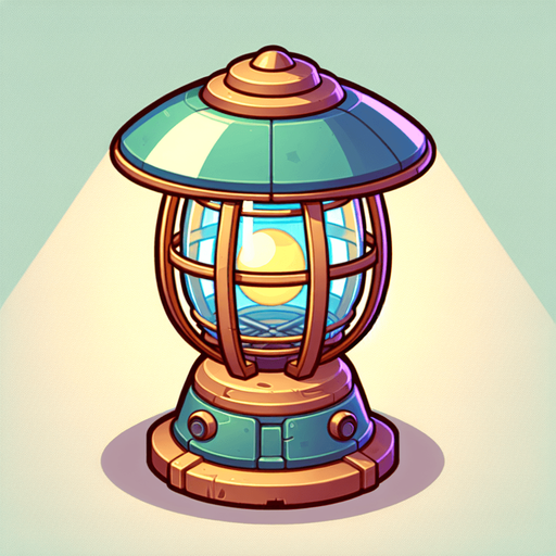 mosquito trap lamp. cartoon..
Single Game Texture. In-Game asset. 2d. Blank background. High contrast. No shadows.