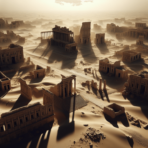 ruins of an ancient city in the desert
