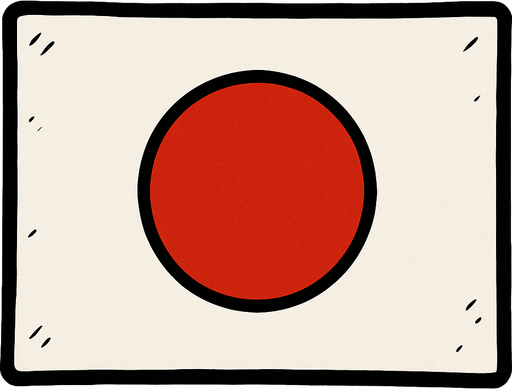 japan flag.
In-Game asset.  2d.  High contrast.  No shadows