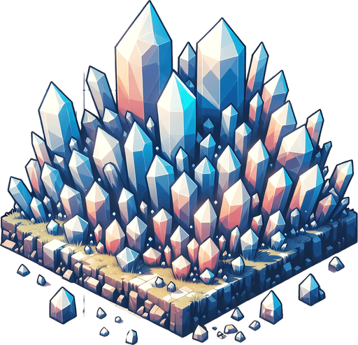 low geometry style，sence，crystal.
Single Game Texture. In-Game asset. 2d. Blank background. High contrast. No shadows.