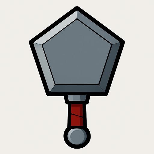 Pentagon blade.
In-Game asset.  2d.  High contrast.  No shadows