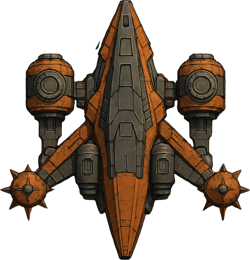 mine spaceship top view.
