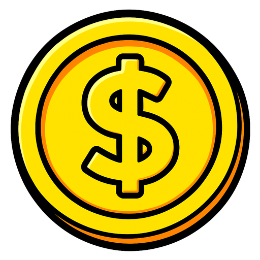 Coin.
In-Game asset.  2d.  High contrast.  No shadows