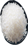 Long thin white rice
