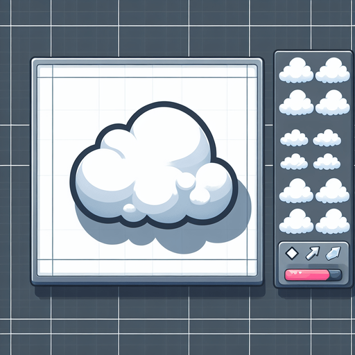 bulut beyaz pofuduk 2d oyun detailles.
Single Game Texture.  In-Game asset.  2d.  Blank background.  High contrast.  No shadows