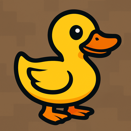 Duck.
In-Game asset.  2d.  High contrast.  No shadows