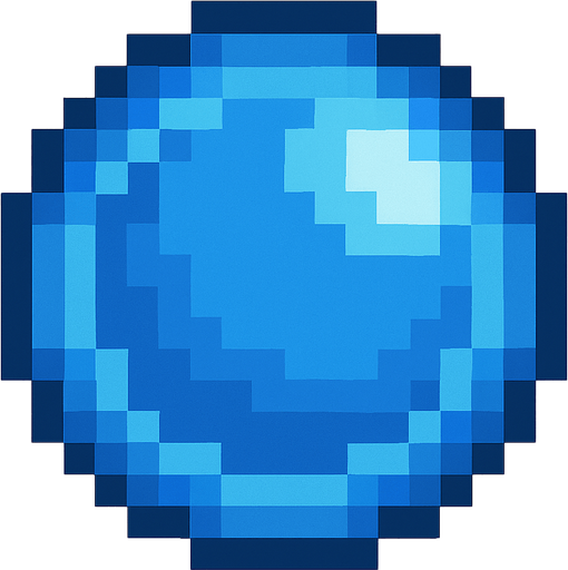 pixelart blue circular enemy projectile to dodge
In-Game asset.  2d.  High contrast.  No shadows. Pixel art