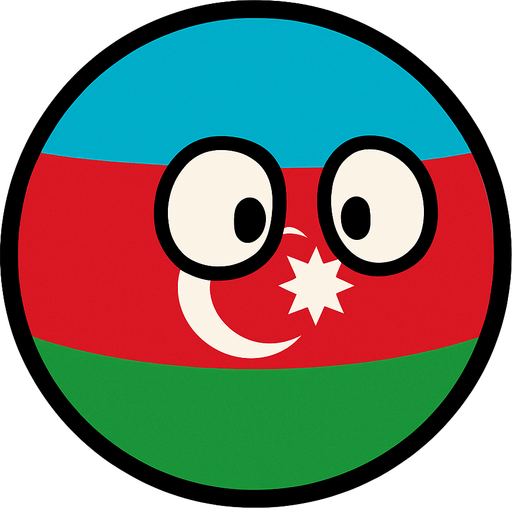 azerbaijan ball.
In-Game asset.  2d.  High contrast.  No shadows