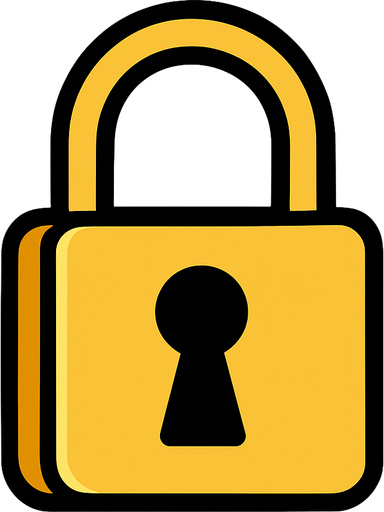 Lock.
In-Game asset.  2d.  High contrast.  No shadows