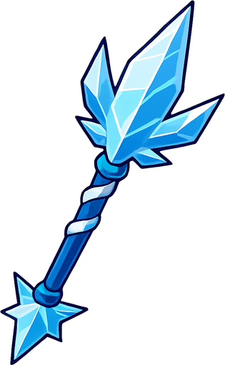 Ice Spear  inspired by Pokemon and Digimon.
In-Game asset.  2d.  High contrast.  No shadows