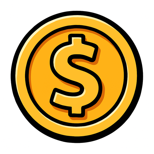 Coin.
In-Game asset.  2d.  High contrast.  No shadows