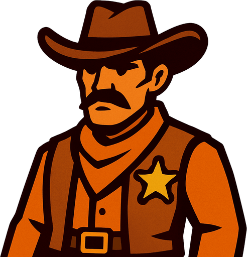 kovboy.
In-Game asset.  2d.  High contrast.  No shadows
