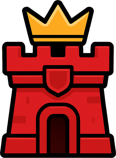 King tower red.
In-Game asset.  2d.  High contrast.  No shadows