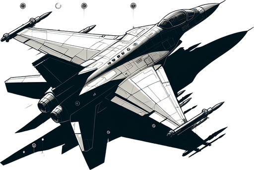 make a fighter jet.
Single Game Texture. In-Game asset. 2d. Blank background. High contrast. No shadows.
