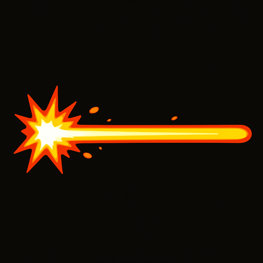 laser blast.
In-Game asset.  2d.  High contrast.  No shadows