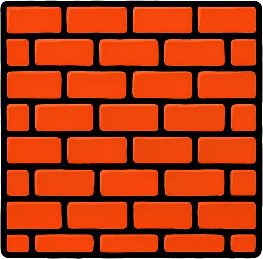 Brick wall.
In-Game asset.  2d.  High contrast.  No shadows