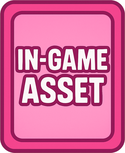 Let it be a pink card, the corners are dark pink, getting lighter towards the middle.
In-Game asset.  2d.  High contrast.  No shadows
