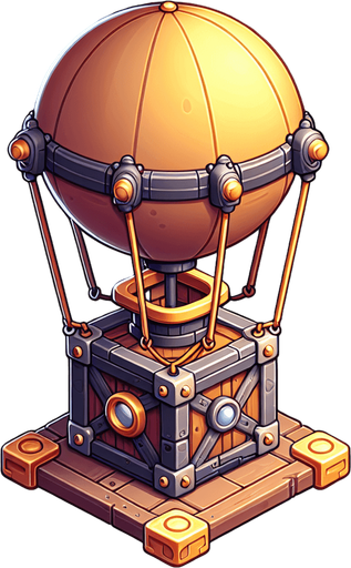 Coins

Rockets


A box attached with hot air balloon.
Single Game Texture. In-Game asset. 2d. Blank background. High contrast. No shadows.