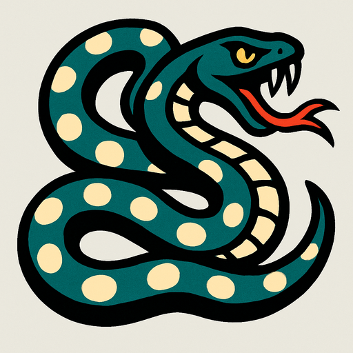 Serpent.
In-Game asset.  2d.  High contrast.  No shadows