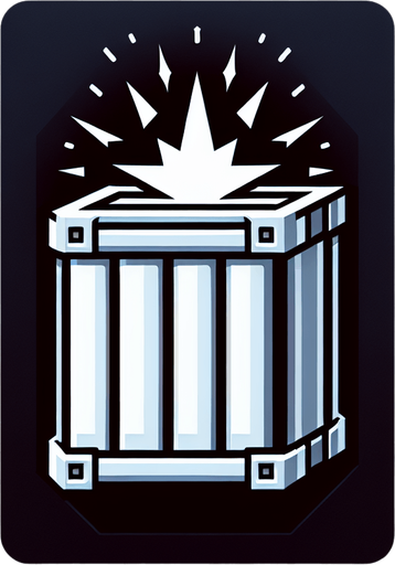 Контейнер с энергией.
Single Game Texture. In-Game asset. 2d. Blank background. High contrast. No shadows.