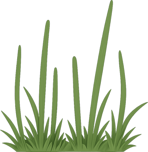 grasses. No background. Transparent background. Blank background. No shadows. 2d. In-Game asset. flat
